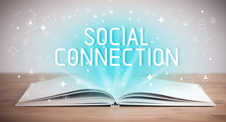 open book, social networking concept