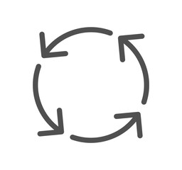 Arrows related icon outline and linear vector.