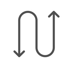 Obraz premium Arrows related icon outline and linear vector.