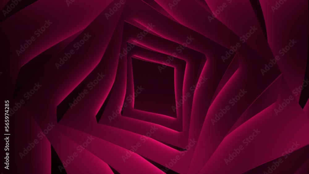 Poster pink bright background. design. a square portal made in abstraction that gently twitches in differen