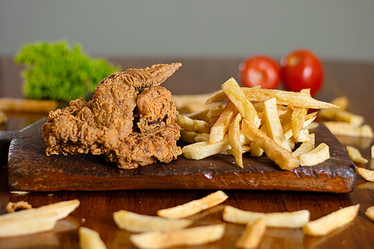 fried chicken and fries