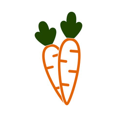 Carrot icon vector logo design template