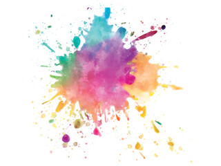 Vector of multicolored watercolor splash blot