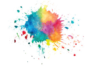 Fototapeta na wymiar Vector of multicolored watercolor splash blot