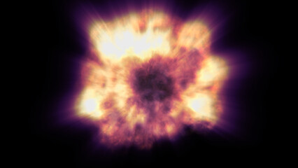 fire flame explosion in space