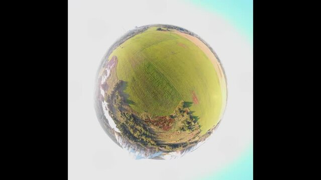 Tiny Little Planet With Forest Beautiful Scenery Video 360 Degree Vr