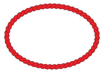 Ellipse Tied Knot Made of Red Ropes © arayabandit