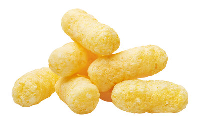 Delicious sweet corn sticks cut out