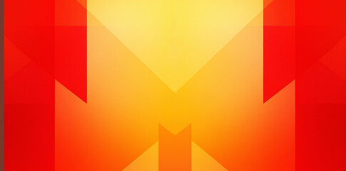 illustrazione generata con intelligenza artificiale di sfondo arancione e giallo astratto e geometrico, triangoli, quadrati, rettangoli, stile futuristico, gradiente colorato, linee e quadrati moderni