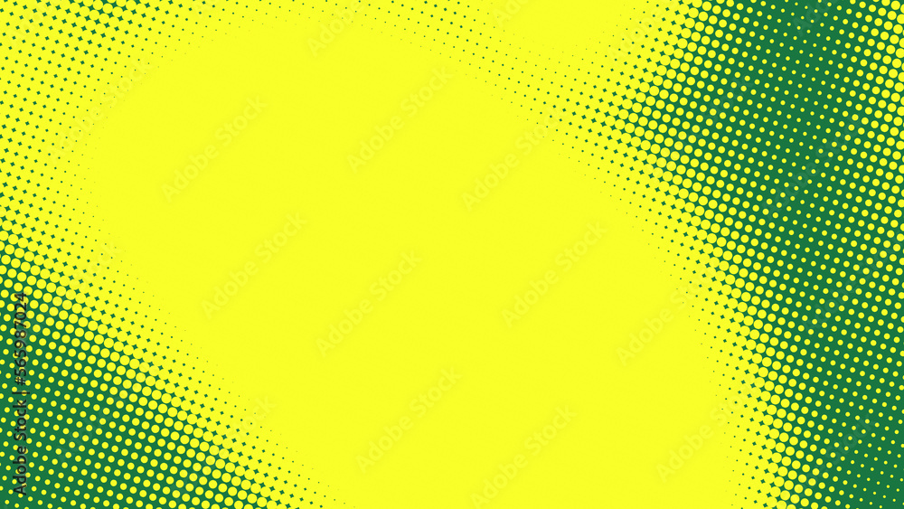 Poster dots halftone yellow green color pattern gradient texture background.