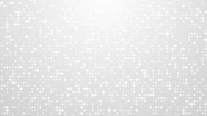 Dot white gray pattern gradient texture background. Abstract  technology big data digital background. 3d rendering.