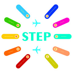 travel preparation infographics for those who travel around the world, business trips, tips, leaflets, road maps, medicine, suitcases, passport, places of interest