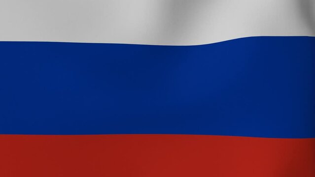 National Flag in the Wind - Looping Animation  -Russia