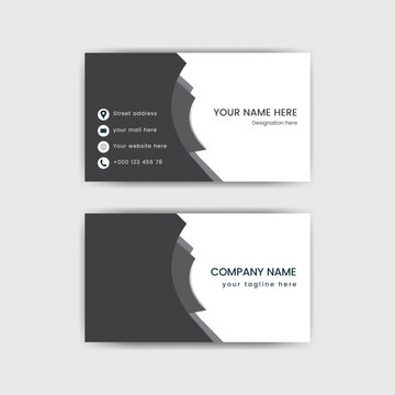 Free vector modern business card design in professional style