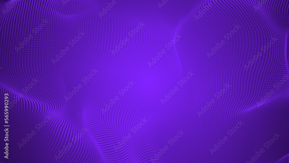Poster abstract dot purple color wave pattern gradient texture technology background.