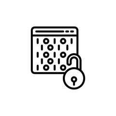Decryption icon in vector. Logotype