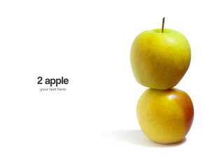 apples on white background