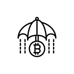 Crypto Insurance icon in vector. Logotype