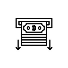 Withdraw icon in vector. Logotype