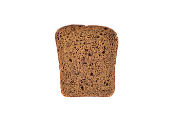 Rye bread slice isolated on white background