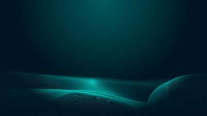 Abstract dot blue green gradient texture technology background.