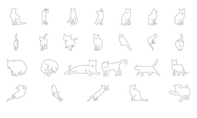 Cat silhouettes 