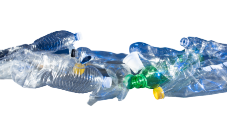 Plastic waste. concept of pollution and environmental disaster