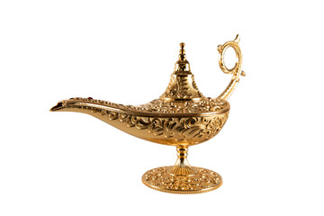 Magic genie lamp from the tale of aladdin