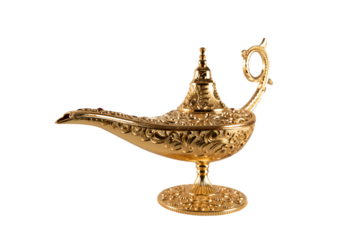 Magic genie lamp from the tale of aladdin