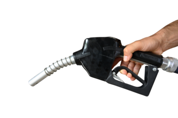 Black fuel pump service for dispensing petrol for motor vehicles