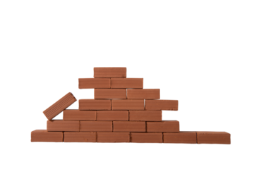 Wall of bricks. concept of business teamwork and company