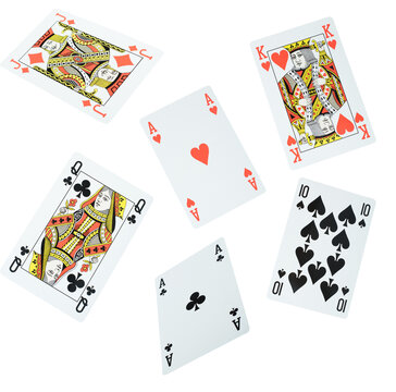 Poker playing cards. gambling and betting concept