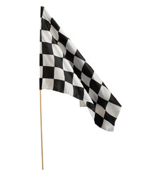 Racing competition flag. concept of successful arrival and competition