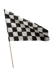 Racing competition flag. concept of successful arrival and competition