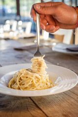 spaghetti, rustic, italian, white, photography, color image, fork, horizontal, no people, oil, ground, italian food, long, olive, restaurant, roman, tradition, fiber, carbohydrate, close-up, cookery, 