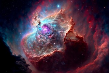 Fototapeta na wymiar The universe is full of wonder, as seen in this stunning image of a nebula in space