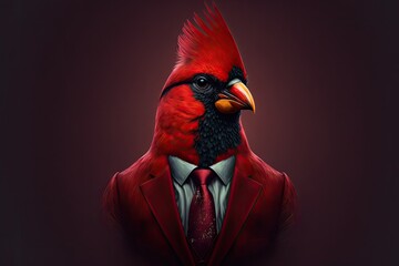 Portrait of a cardinal in a business suit