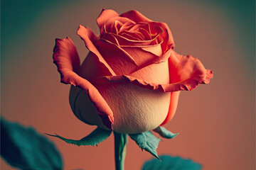 red rose, created with ai generative