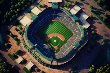 baseball stadium - created with generative AI