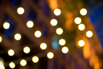 Blurred background, bokeh with colorful lights, festive lighting