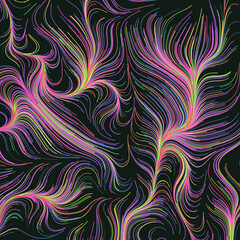 Abstract Dark Background with Flow Field of Lines