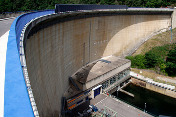 Dam of Upper Sûre Lake in Luxembourg