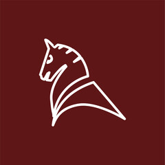 line horse head vector