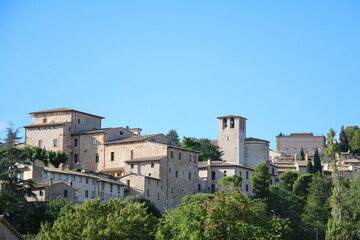 Fototapeta na wymiar View to Spello, Umbria Italy