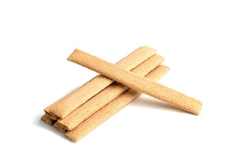 sweet rolls, biscuits on white background