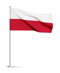 Polish flag isolated on white background. EPS10 vector