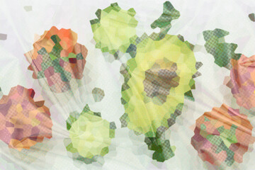 Abstract Low poly crystal background. Polygon design pattern. Low poly illustration, low polygon background. Banner template. 3D Illustration