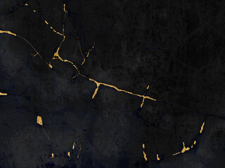Obraz na płótnie Canvas Black and gold marble luxury wall texture with shiny golden line pattern abstract background design for a cover book or wallpaper and banner website.