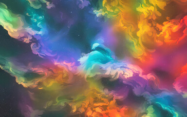 Obraz na płótnie Canvas Clouds nebula abstract space Generative AI