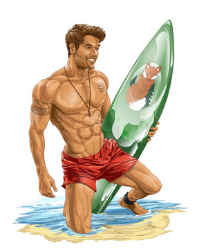 Illustration "Surferboy"